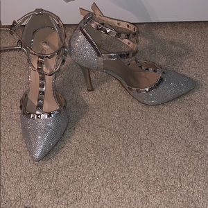 studded silver glitter pumps(6/7)